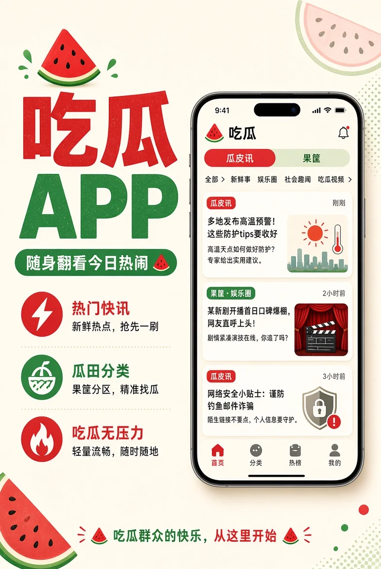 吃瓜APP移动浏览画面